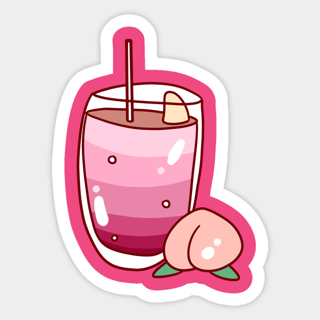 Peach Smoothie Sticker by saradaboru